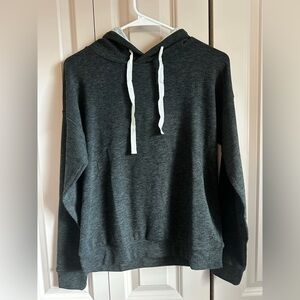 Bobi Black Drop Shoulder Hoodie